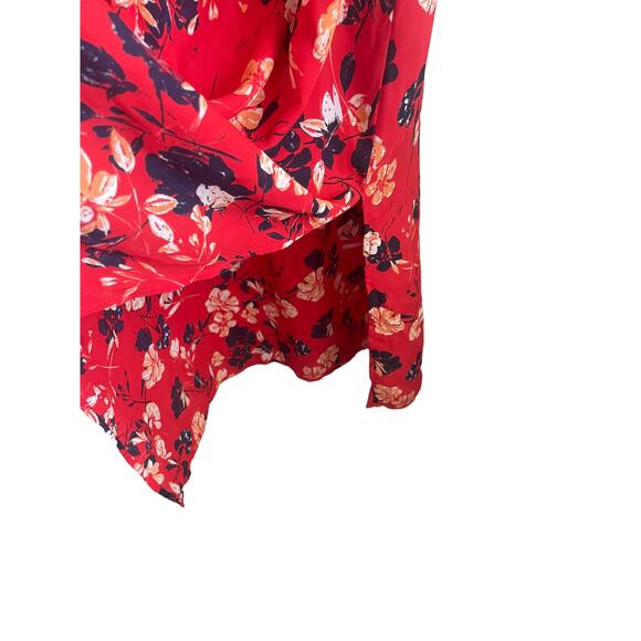 Collective Concepts Women Maxi Dress M Red Floral High‎ Waist Cottagecore Boho - Picture 10 of 13
